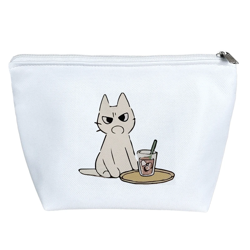 کیف لوازم آرایش دخترانه خندالو مدل گربه طلبکار کد 10387