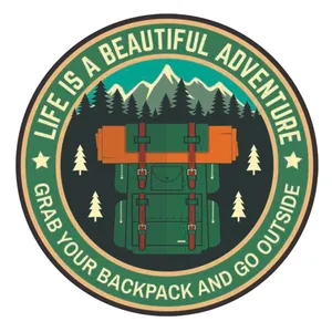 برچسب بدنه خودرو طرح کمپینگ مدل بک پکر کد 20