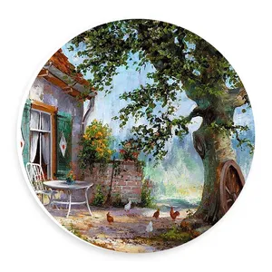 دیوارکوب طرح منظره حیاط روستایی مدل wtb867