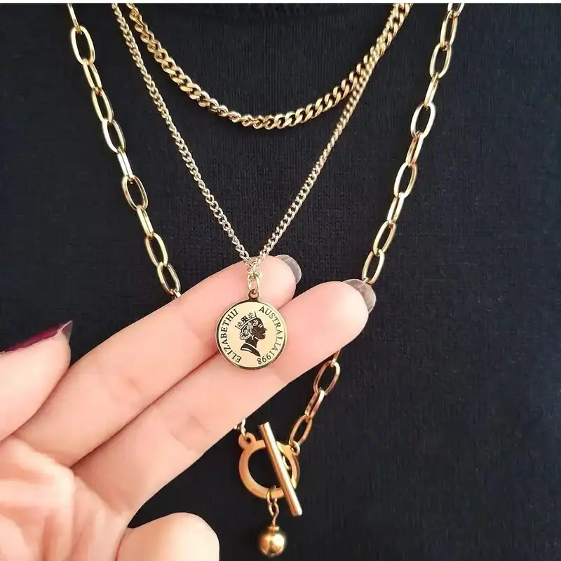 گردنبند زنانه مدل سه رج