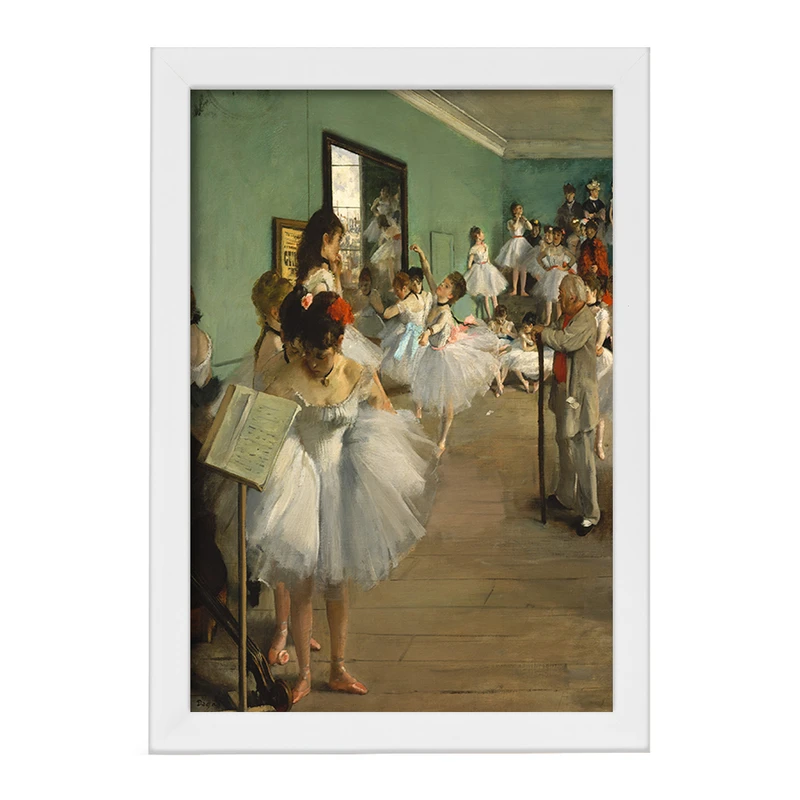 تابلو خندالو مدل نقاشی کلاس رقص اثر ادگار دگا کد F12483