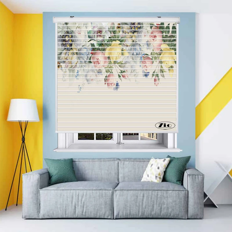 پرده زبرا زیو مدل سیلوئت P-6014 سایز 150x150 سانتی متر