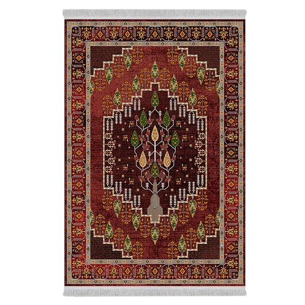 فرش پارچه‌ای دفه مدل فرشینه طرح مدرن کد 221