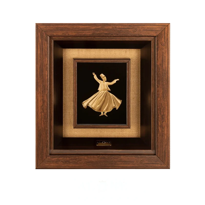 تابلو ورق طلا الون مدل رقص سماع