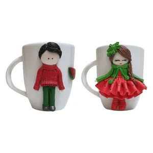 ماگ سرامیکی مدل عروسکی یلدا کد C-106 مجموعه 2 عددی