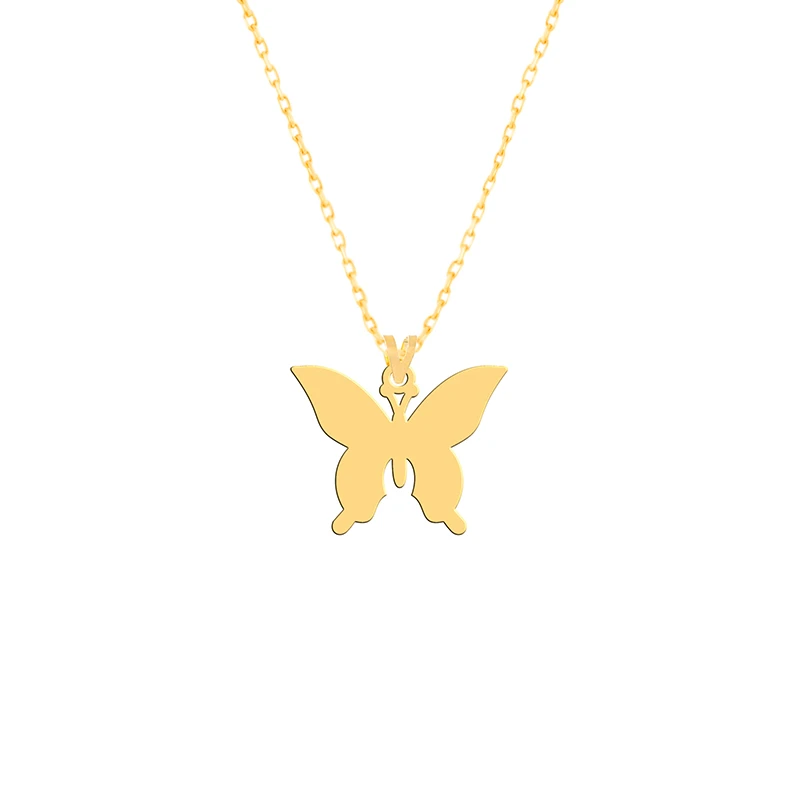 گردنبند طلا 18 عیار زنانه فرشته مدل پروانه WNLZ-000504