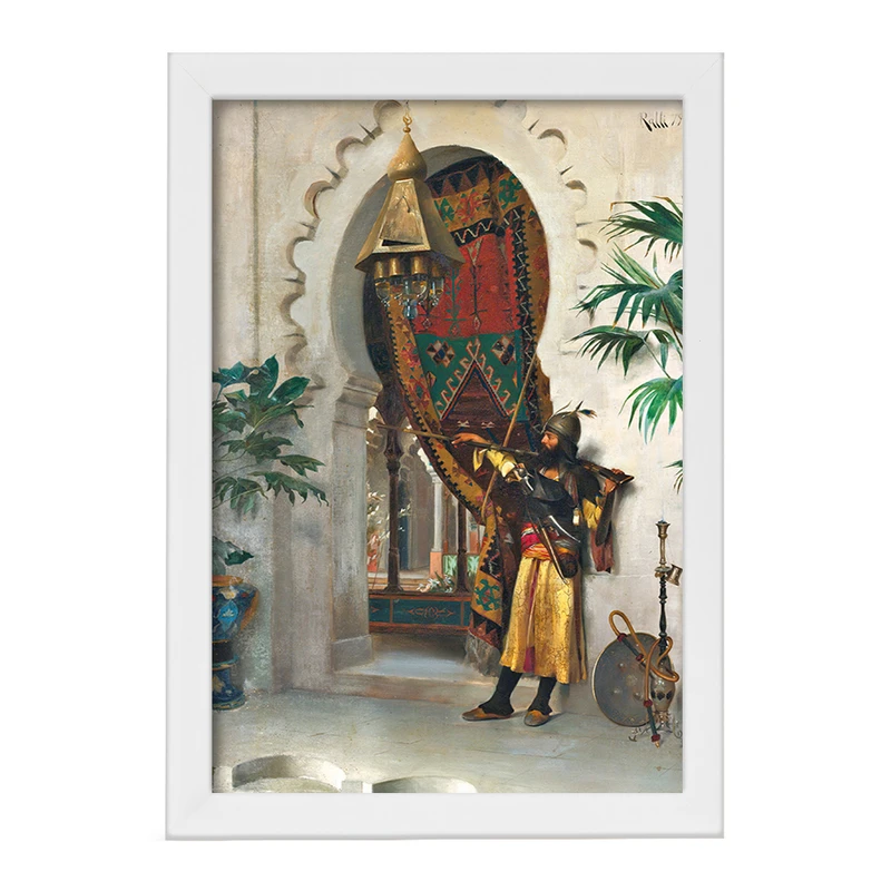 تابلو خندالو مدل نقاشی نگهبان اثر تئودوروس رالی کد F12273