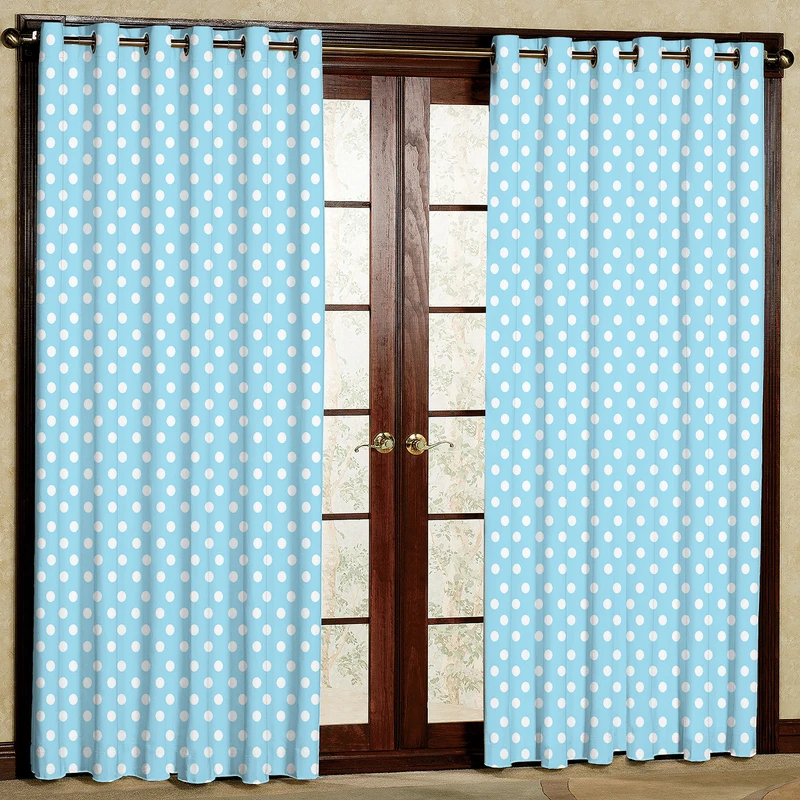 پرده مدل خال خالی مخمل پانچی کد 1017 سایز 140x280 سانتی متر