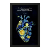 تابلو خندالو مدل قلب ونسان ونگوگ کد F4532