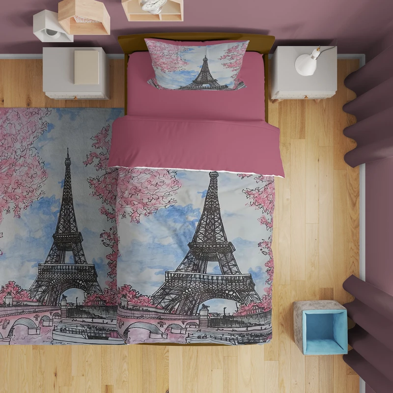 سرویس خواب 1 نفره 4 تکه مدل A025 میکروچاپ دیجیتال 