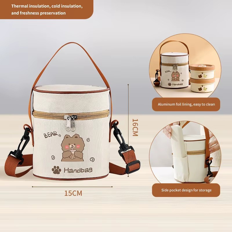 کیف عایق دار غذا  مدل خرسی