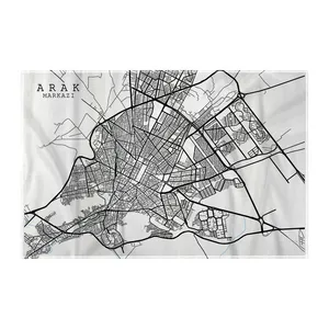 کاغذ کادو ترمه طراحان ایده مدل نقشه شهر اراک کد map0513 سایز 57x37 سانتی متر