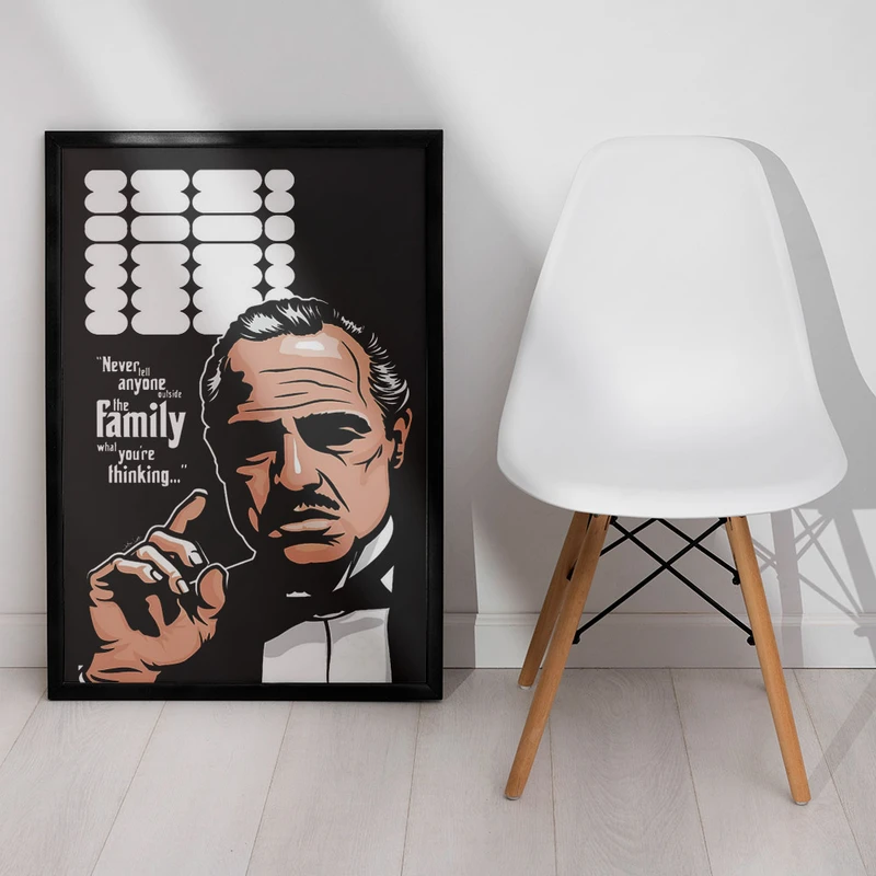 تابلو صبا طرح مدل God father کد m2593w