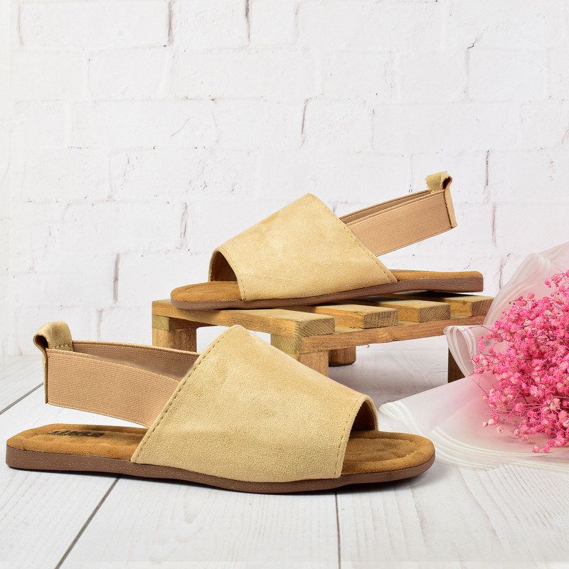 صندل زنانه نیکتا مدل بند کشی جیر 4152