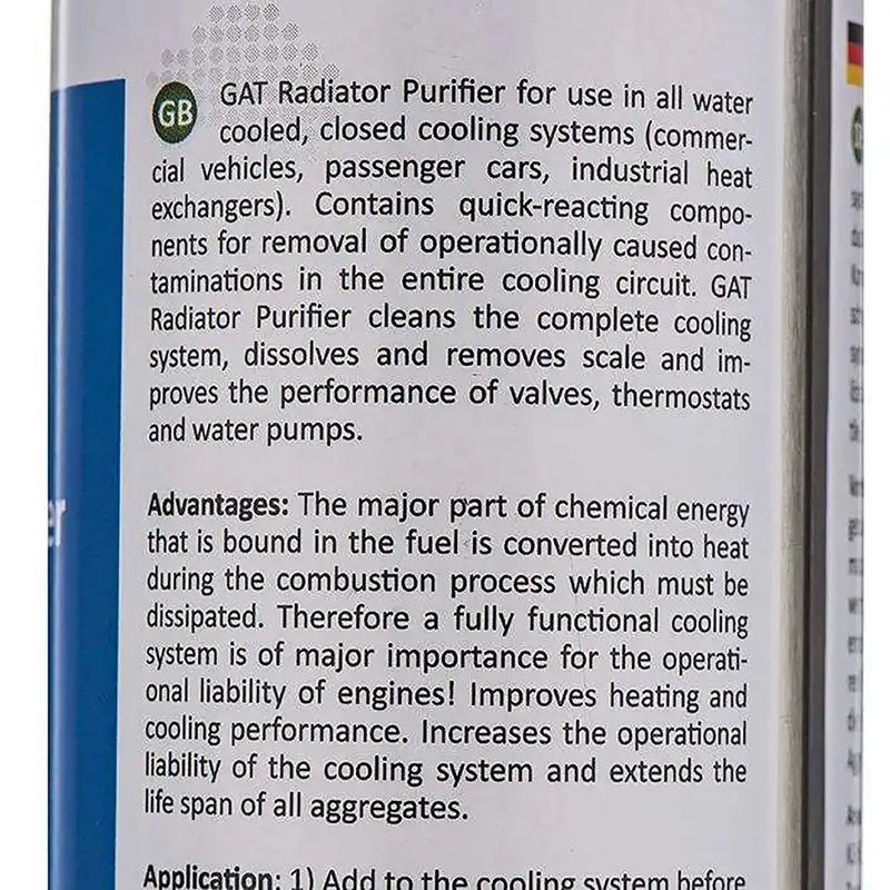 محلول تمیز کننده رادیاتور خودرو گات مدل Radiator Purifier-62012 حجم 300 میلی لیتر بسته 2 عددی