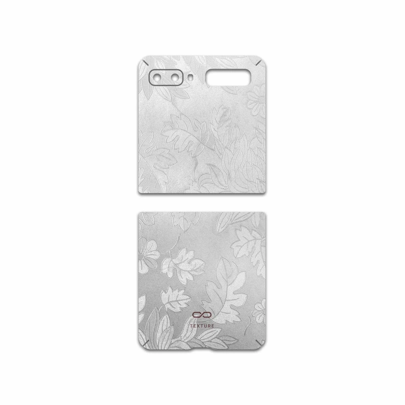 برچسب پوششی ماهوت مدل Silver-Wildflower مناسب برای گوشی موبایل سامسونگ Galaxy Z Flip