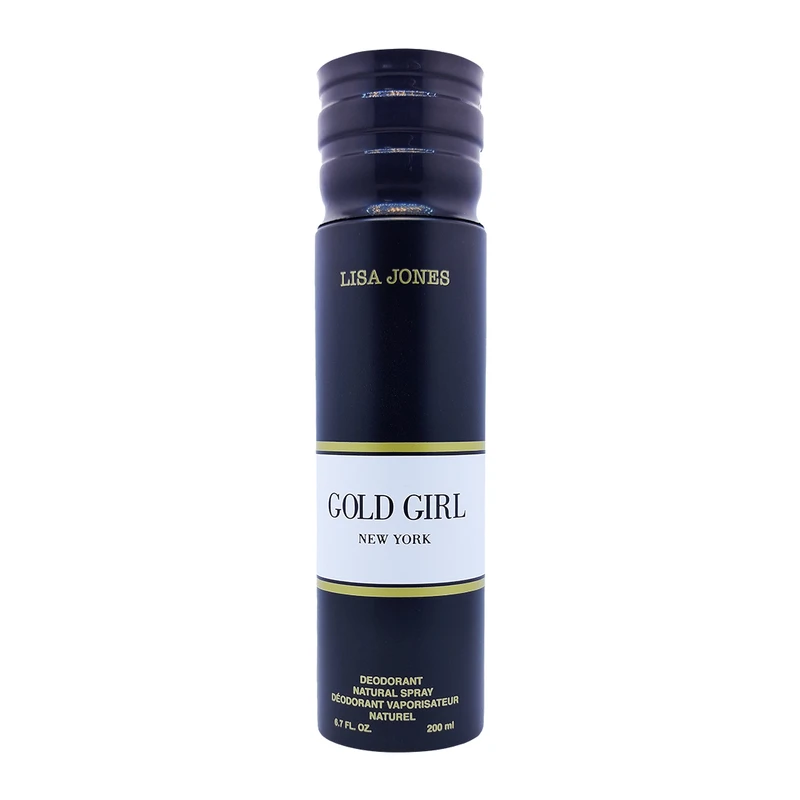 اسپری دئودورانت لیزا جونز مدل Gold Girl حجم 200 میلی لیتر