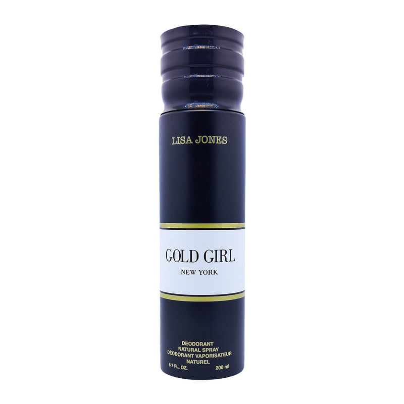 اسپری دئودورانت لیزا جونز مدل Gold Girl حجم 200 میلی لیتر