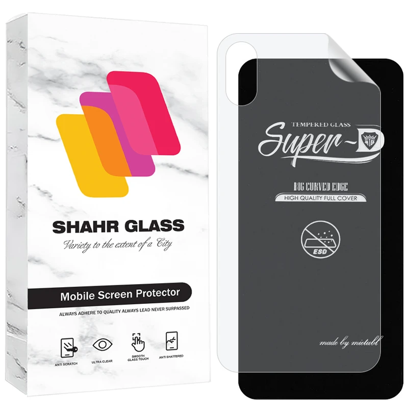 محافظ صفحه نمایش شهر گلس مدل SUNS مناسب برای گوشی موبایل اپل iPhone X / iPhone XS به همراه محافظ پشت گوشی 