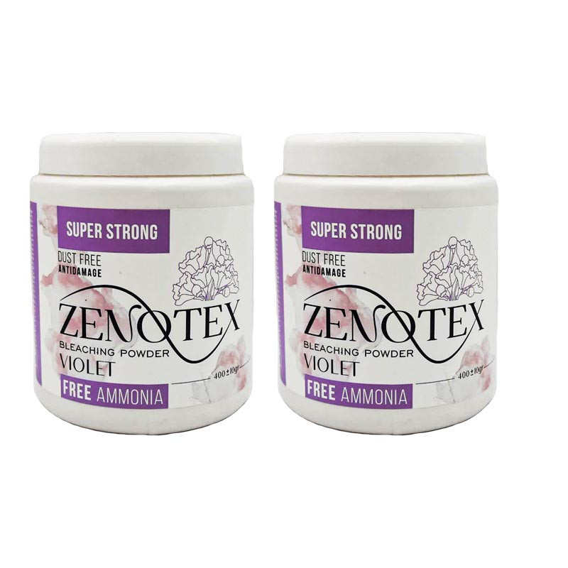 پودر دکلره زنوتکس مدل SUPER STRONG وزن 800 گرم مجموعه 2 عددی