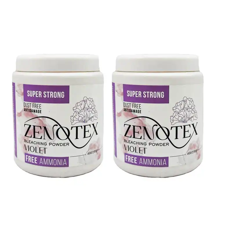 پودر دکلره زنوتکس مدل SUPER STRONG وزن 800 گرم مجموعه 2 عددی