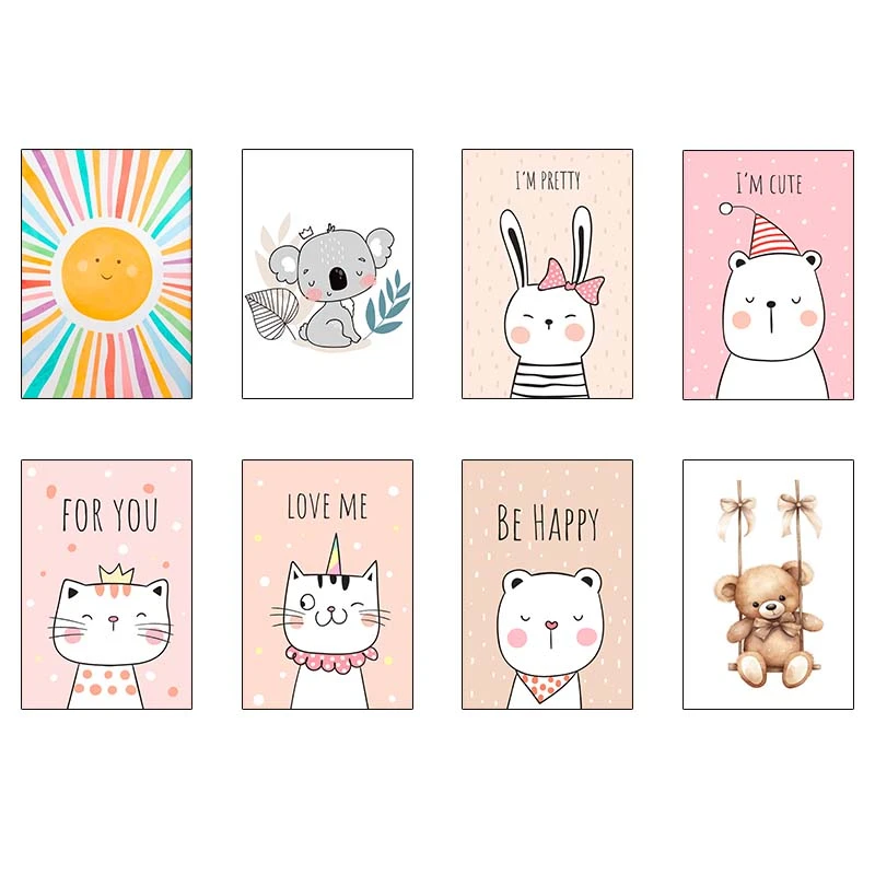 پوستر کارنيکا طرح کودکان Kids کد 75340 مجموعه 8 عددی