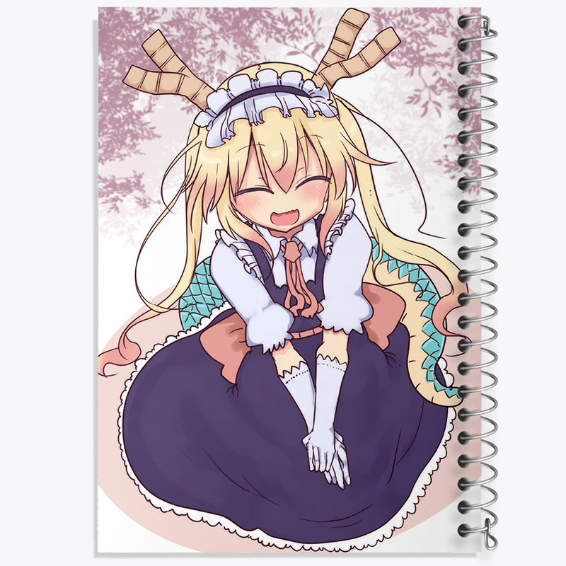 دفتر شطرنجی 50 برگ خندالو مدل توهرو انیمه اژدهای خدمتکار کوبایاشی کد 36342