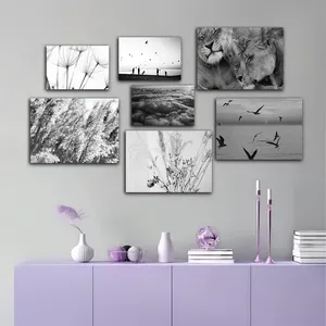 تابلو شاسی بکلیت طرح منظره دریا و مرغان دریایی مدل SH-880 مجموعه 7 عددی