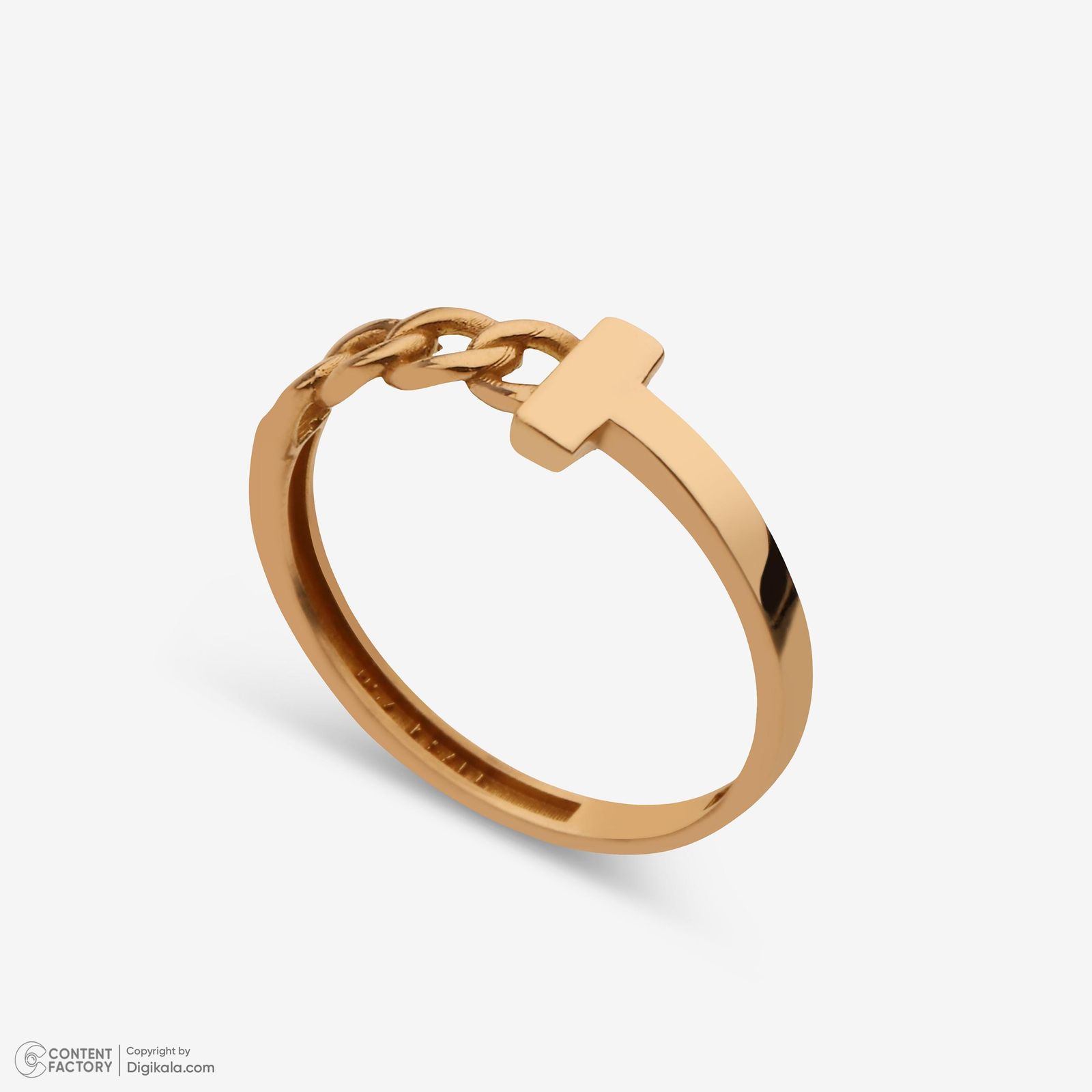 انگشتر طلا 18 عیار زنانه با طرح کارتیه حافا گلد مدل r013 سایز 56 -  - 6