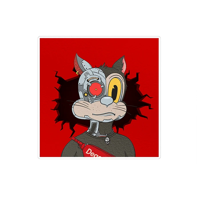 استیکر لپ تاپ ماسا دیزاین طرح CAT مدل STKJO