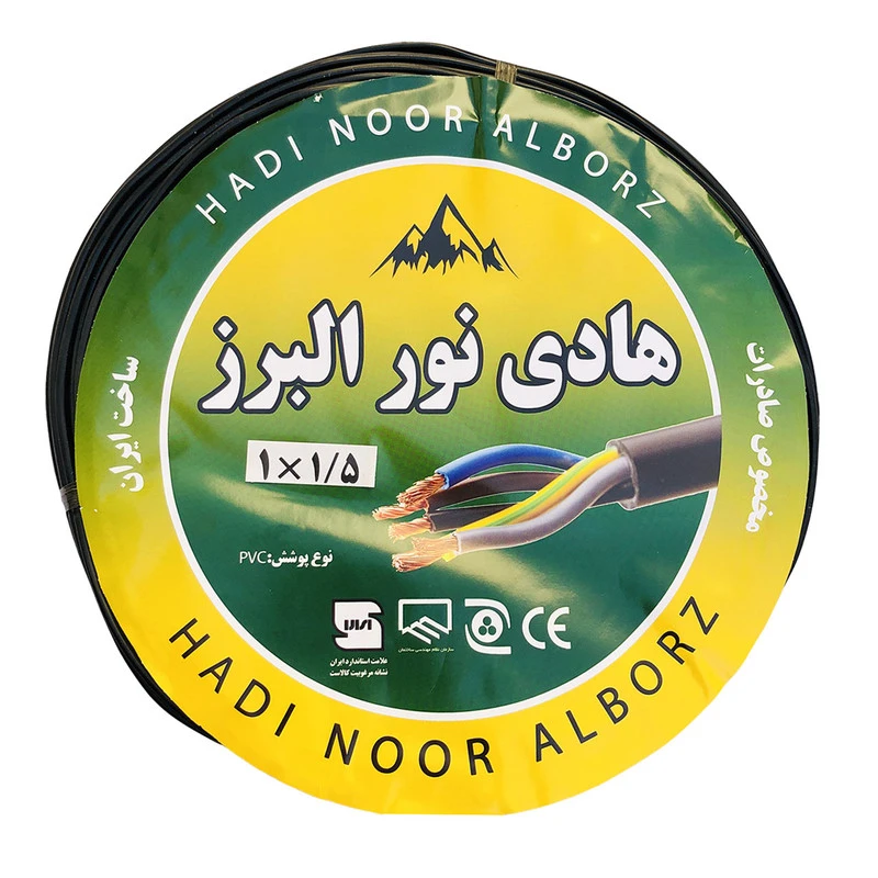 سیم برق افشان 1 در 1.5 هادی نور البرز مدل BK105