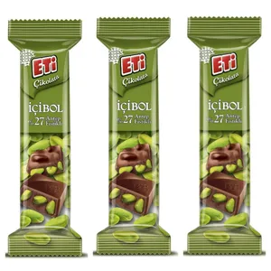 شکلات با مغز پسته 27% کیکولاتا اتی کارام -30 گرم بسته 3 عددی