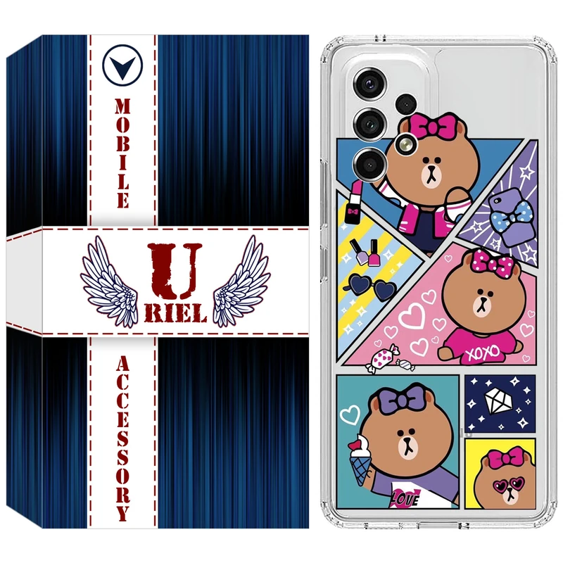 کاور یوریل مدل Clear کد 13 طرح Brown مناسب برای گوشی موبایل سامسونگ Galaxy A33