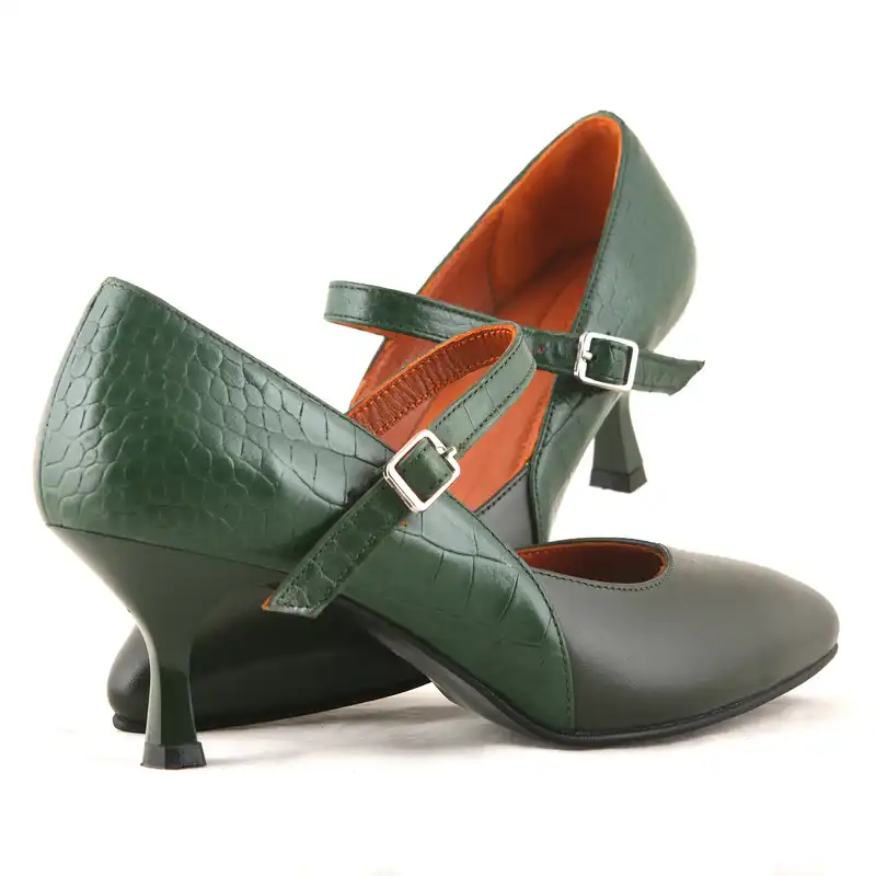 کفش زنانه چرم یلسان مدل اولویا کد PRM-603-sbz