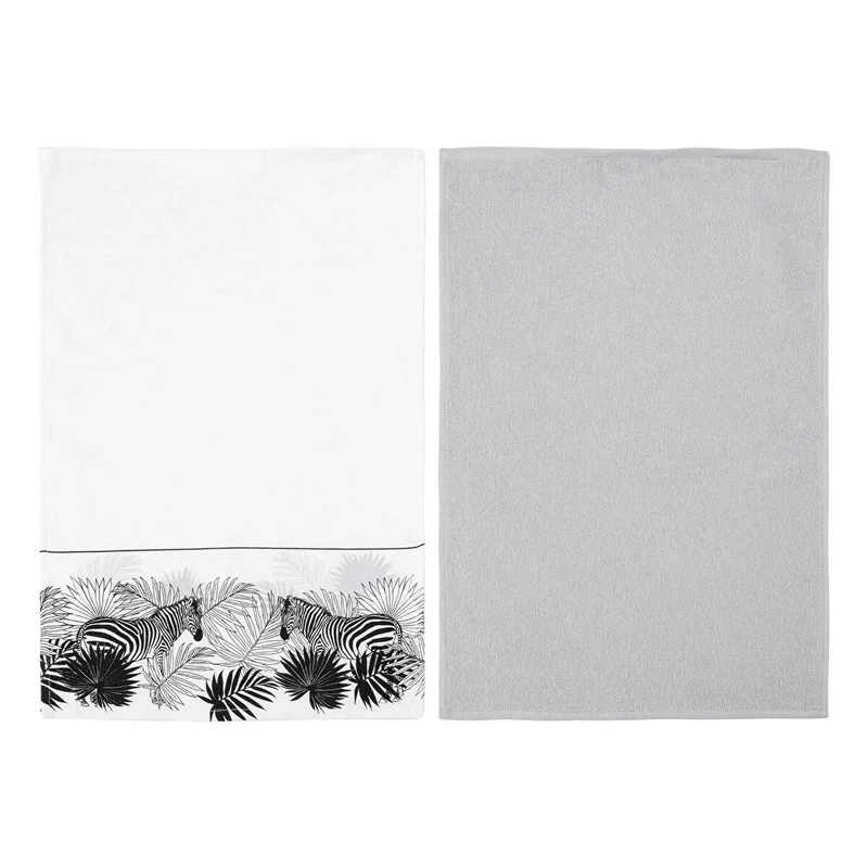 حوله آشپزخانه ال سی دابلیو هوم مدل زبرا ضد لک بسته ۲ عددی