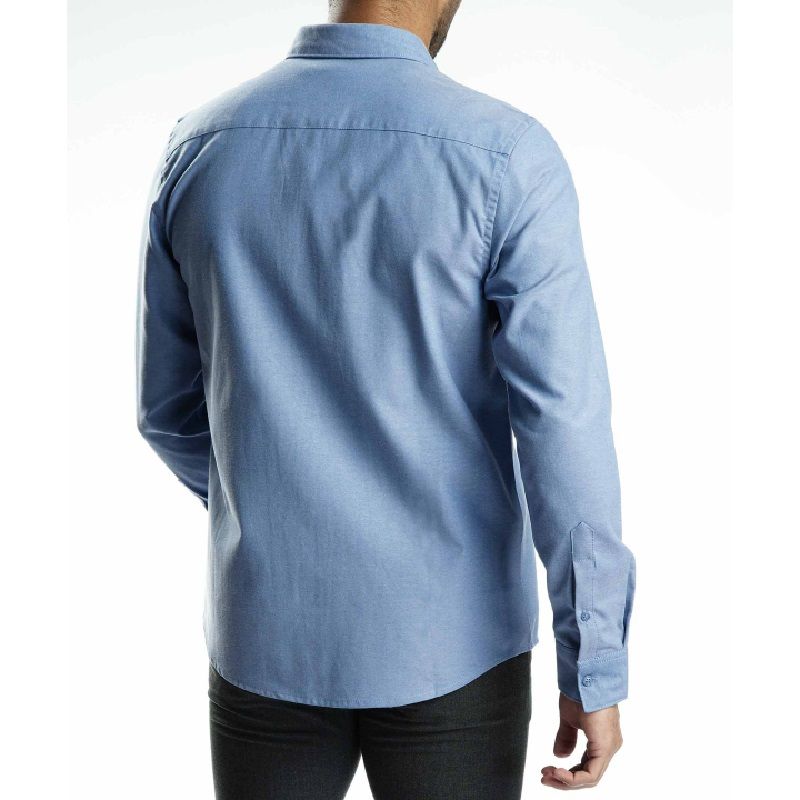 پیراهن آستین بلند مردانه جوتی جینز مدل کلاسیک کد 303083 رنگ آبی -  - 4