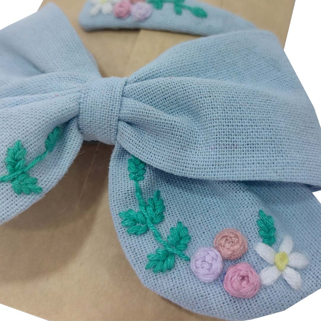 گیره مو دست ساز مدل دلنیا مجموعه 2 عددی