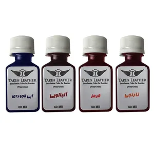 رنگ رویه چرم تکین مدل حکاکی کد 4XColored حجم 60 میلی لیتر بسته 4 عددی