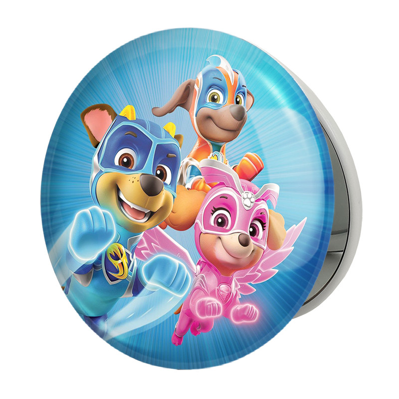 آینه جیبی خندالو طرح چیس و اسکای و زوما سگ های نگهبان Paw Patrol مدل تاشو کد 12584 