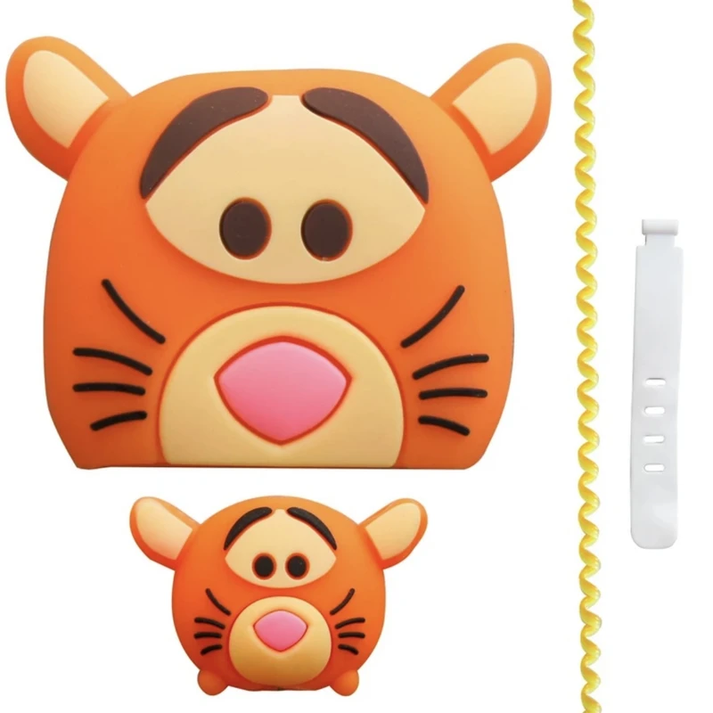 کاور مدل محافظ کابل و شارژر مدل ببر پو مجموعه ۴ عددی مناسب برای شارژر 20W اپل