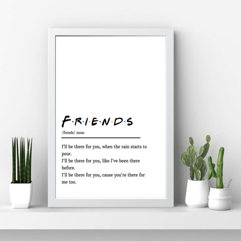 تابلو مدل مینیمال Friends کدS2905-w