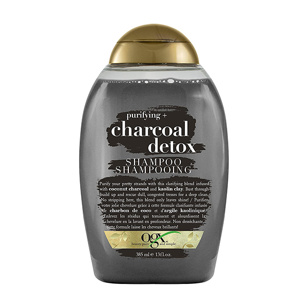 شامپو مو او جی ایکس مدل Purifying & Charcoal Detox حجم 385 میلی لیتر