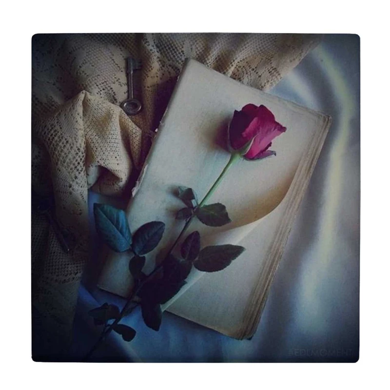  زیر لیوانی طرح گل و دفترچه قدیمی کد    3670540_1693