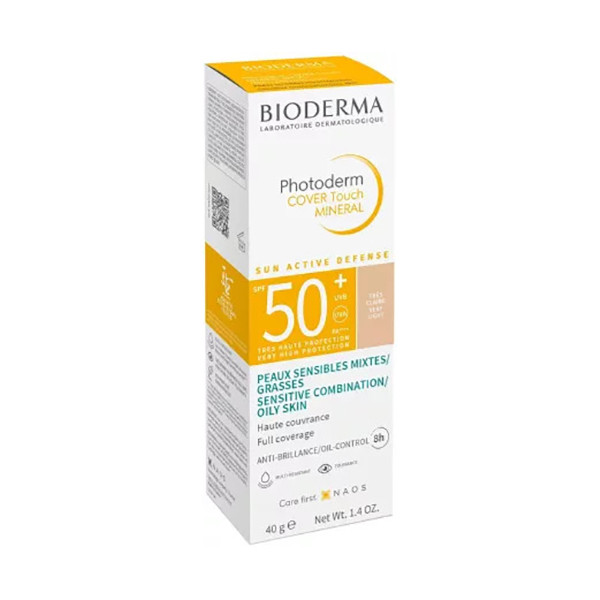 کرم ضد آفتاب رنگی بایودرما SPF 50 مدل Cover Touch مناسب پوستهای چرب و مختلط حجم 40 میلیلیتر کرم ضد آفتاب رنگی بایودرما SPF 50 مدل Cover Touch مناسب پوستهای چرب و مختلط حجم 40 میلیلیتر