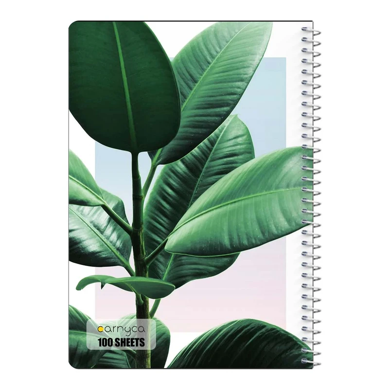دفتر مشق 100 برگ سیمی کارنیکا طرح گل استوایی tropical کد 86748