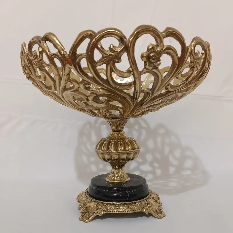 میوه خوری برنجی مدل گل کد M-1053