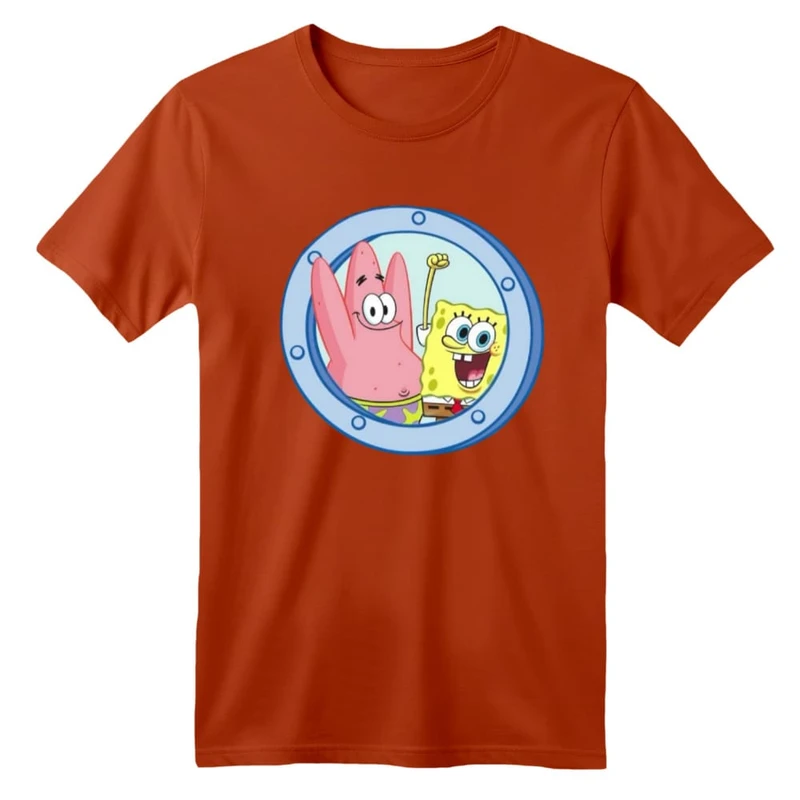 تی شرت آستین کوتاه بچگانه مدل باب اسفنجی کد ۱۱