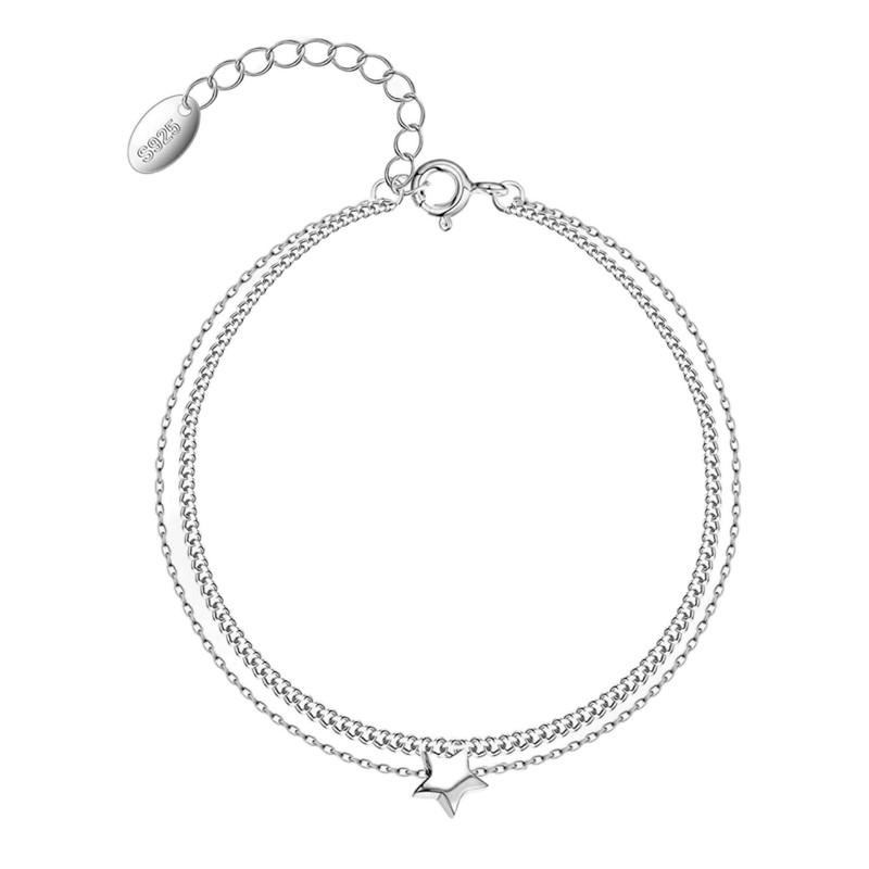 پابند نقره زنانه مدل زنجیری ca2036