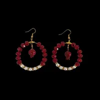 گوشواره زنانه مدل یلدایی با پلاک انار