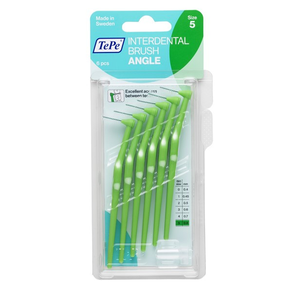 مسواک بین دندانی ته‌په مدل Angle سایز 5 بسته 6 عددی